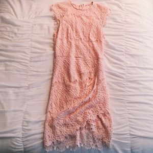 WORN ONCE XENIA light pink lace dress